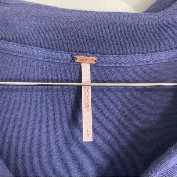 Free People Ruby Jacket Blue Button Up Shacket Sz L - Picture 4 of 8